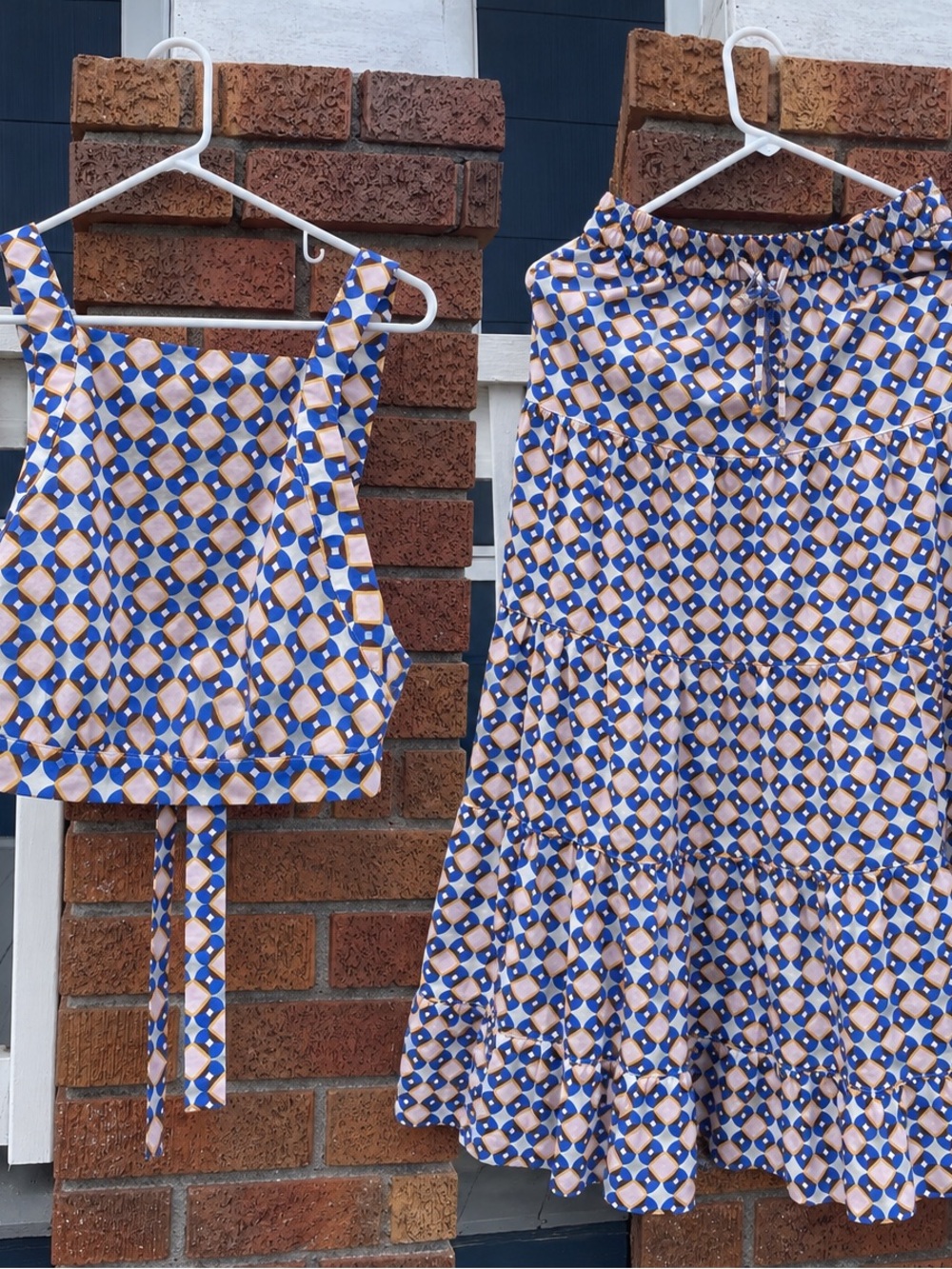 Zara Geometric Print Boho Festival Two-Piece Set XS